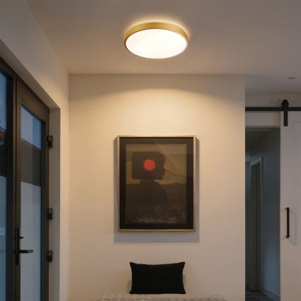 Brilagi - LED prigušiva stropna svetiljka GLASS POOL DOUBLE LED/48W/230V 3000-6000K 40 cm zlatna + daljinski upravljač