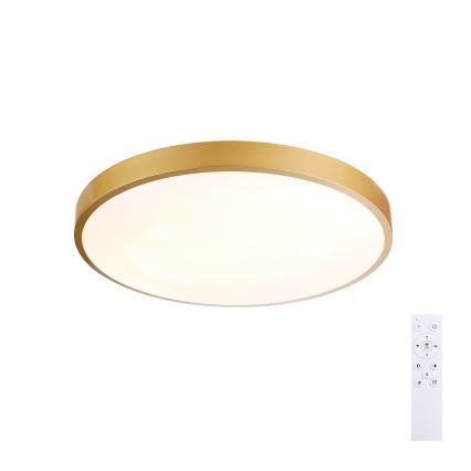 Brilagi - LED prigušiva stropna svetiljka GLASS POOL DOUBLE LED/48W/230V 3000-6000K 40 cm zlatna + daljinski upravljač