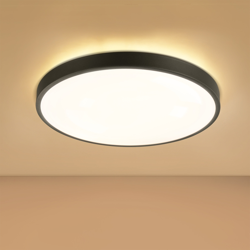 Brilagi - LED prigušiva stropna lampa GLASS POOL DOUBLE LED/60W/230V 3000-6000K 50 cm crna + daljinski upravljač