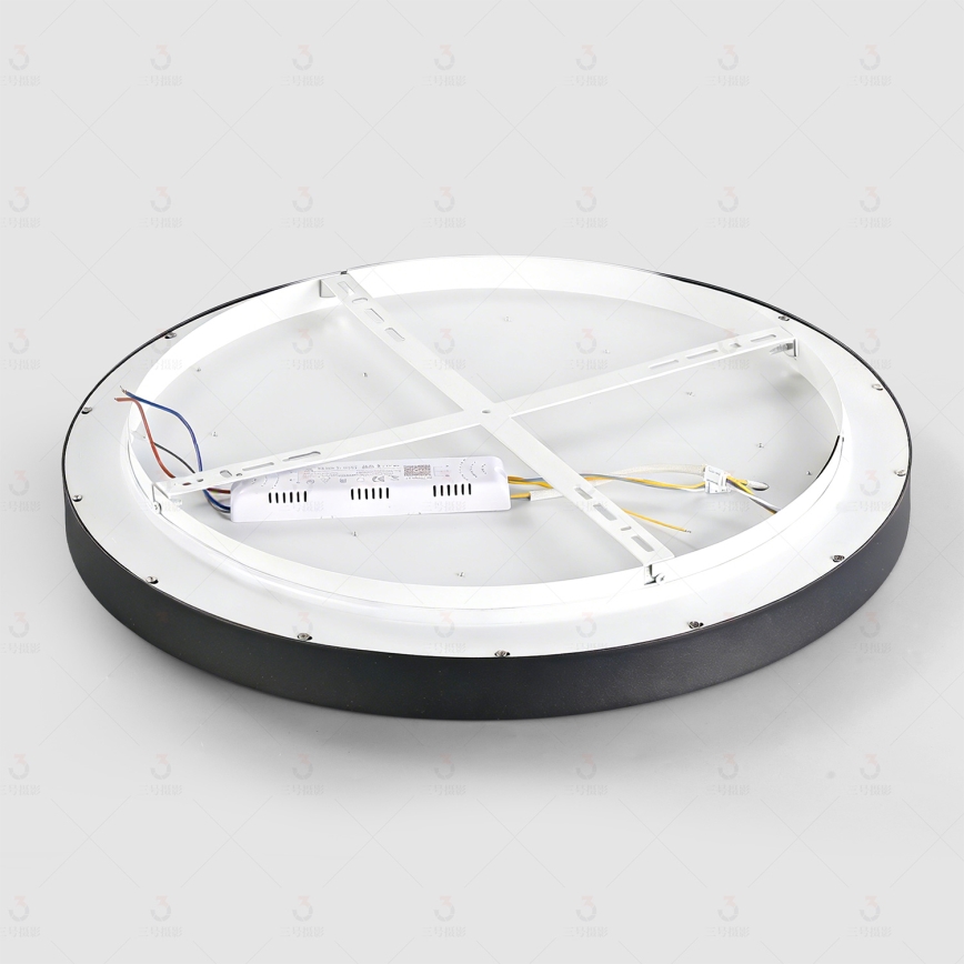 Brilagi - LED prigušiva stropna lampa GLASS POOL DOUBLE LED/60W/230V 3000-6000K 50 cm crna + daljinski upravljač