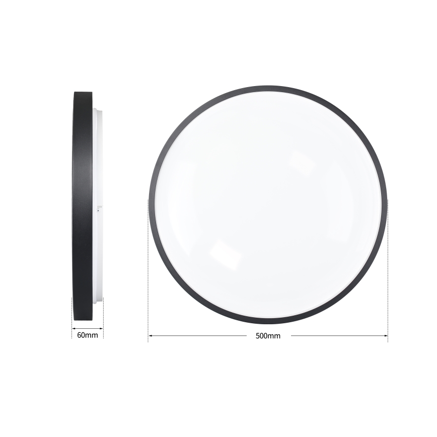 Brilagi - LED prigušiva stropna lampa GLASS POOL DOUBLE LED/60W/230V 3000-6000K 50 cm crna + daljinski upravljač