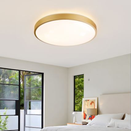 Brilagi - LED prigušiva plafonska svetiljka GLASS POOL DOUBLE LED/60W/230V 3000-6000K 50 cm zlatna + daljinski upravljač