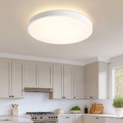 Brilagi - LED prigušiva stropna svetiljka GLASS POOL DOUBLE LED/80W/230V 3000-6000K 60 cm bela + daljinski upravljač
