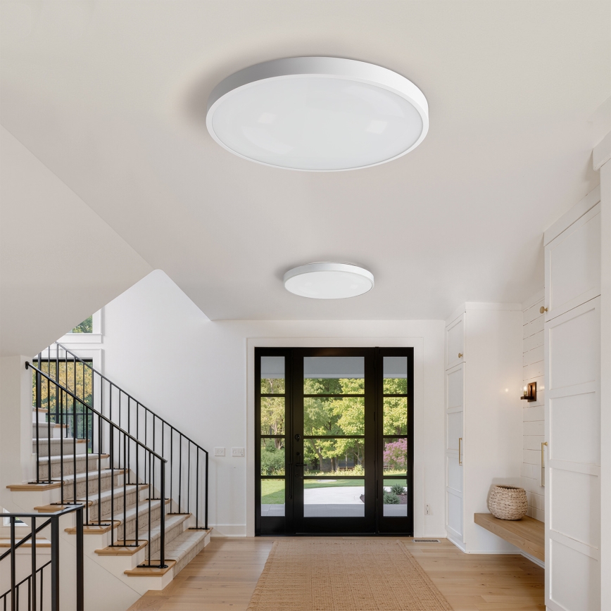 Brilagi - LED prigušiva stropna svetiljka GLASS POOL DOUBLE LED/80W/230V 3000-6000K 60 cm bela + daljinski upravljač
