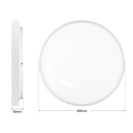 Brilagi - LED prigušiva stropna svetiljka GLASS POOL DOUBLE LED/80W/230V 3000-6000K 60 cm bela + daljinski upravljač