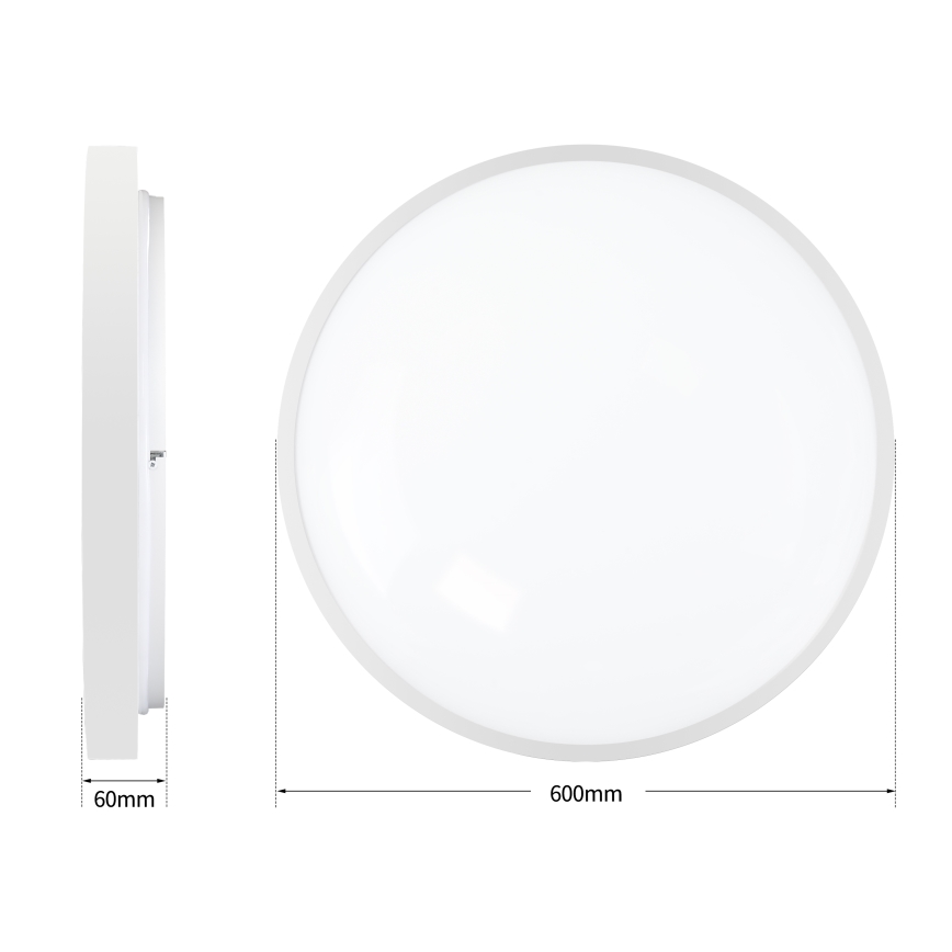 Brilagi - LED prigušiva stropna svetiljka GLASS POOL DOUBLE LED/80W/230V 3000-6000K 60 cm bela + daljinski upravljač