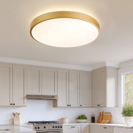 Brilagi - LED prigušiva plafonska lampa GLASS POOL DOUBLE LED/80W/230V 3000-6000K 60 cm zlatna + daljinski upravljač