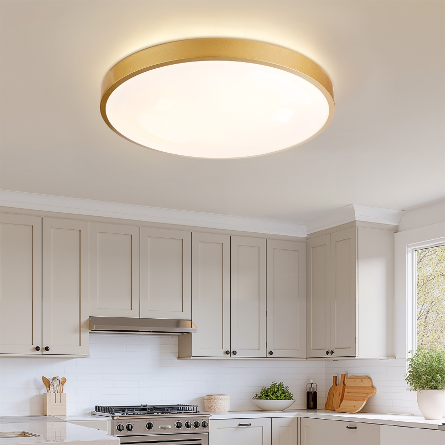Brilagi - LED prigušiva plafonska lampa GLASS POOL DOUBLE LED/80W/230V 3000-6000K 60 cm zlatna + daljinski upravljač