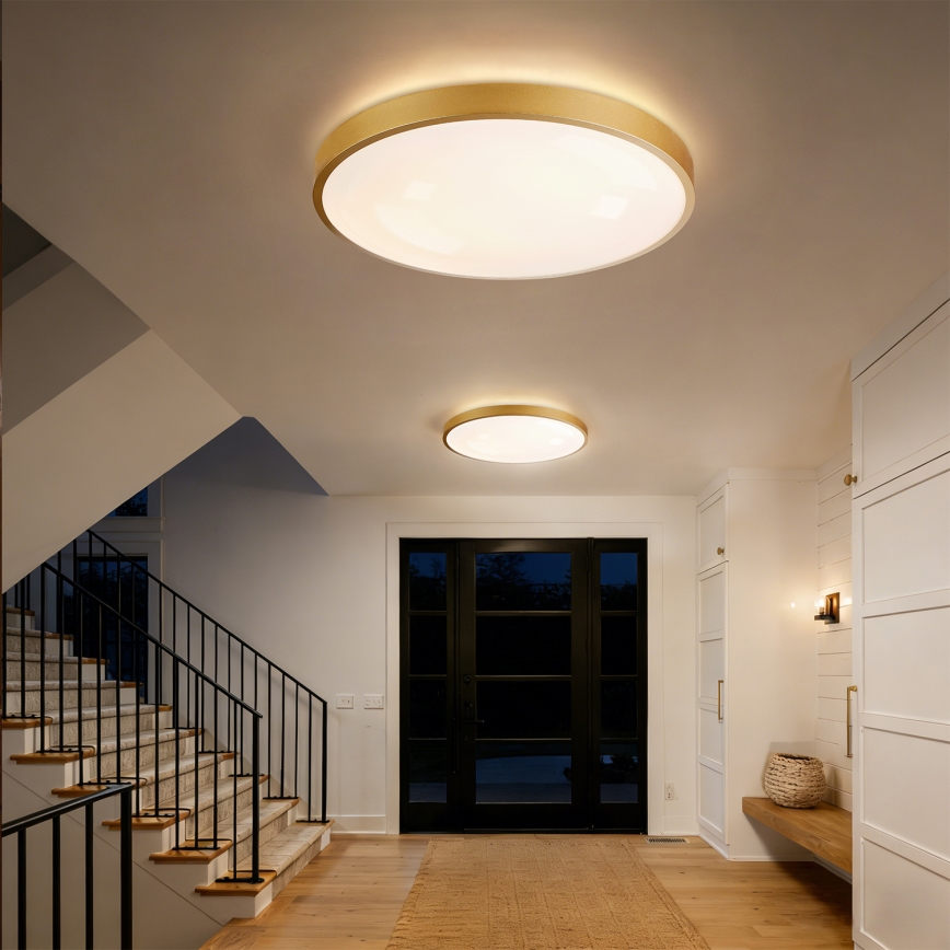 Brilagi - LED prigušiva plafonska lampa GLASS POOL DOUBLE LED/80W/230V 3000-6000K 60 cm zlatna + daljinski upravljač