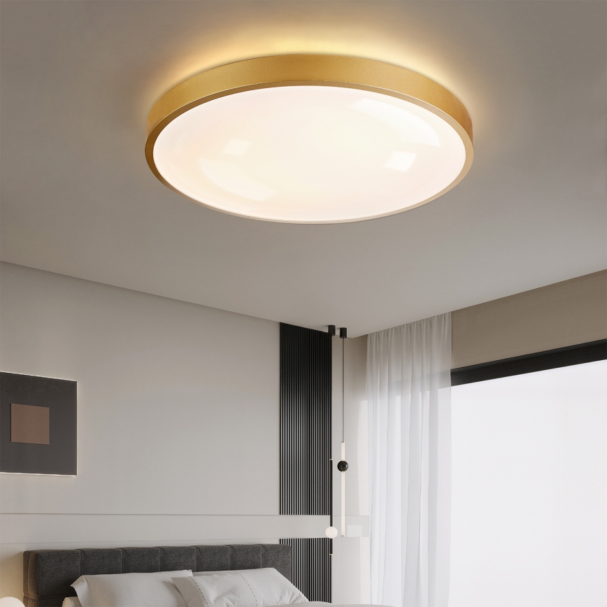 Brilagi - LED prigušiva plafonska lampa GLASS POOL DOUBLE LED/80W/230V 3000-6000K 60 cm zlatna + daljinski upravljač