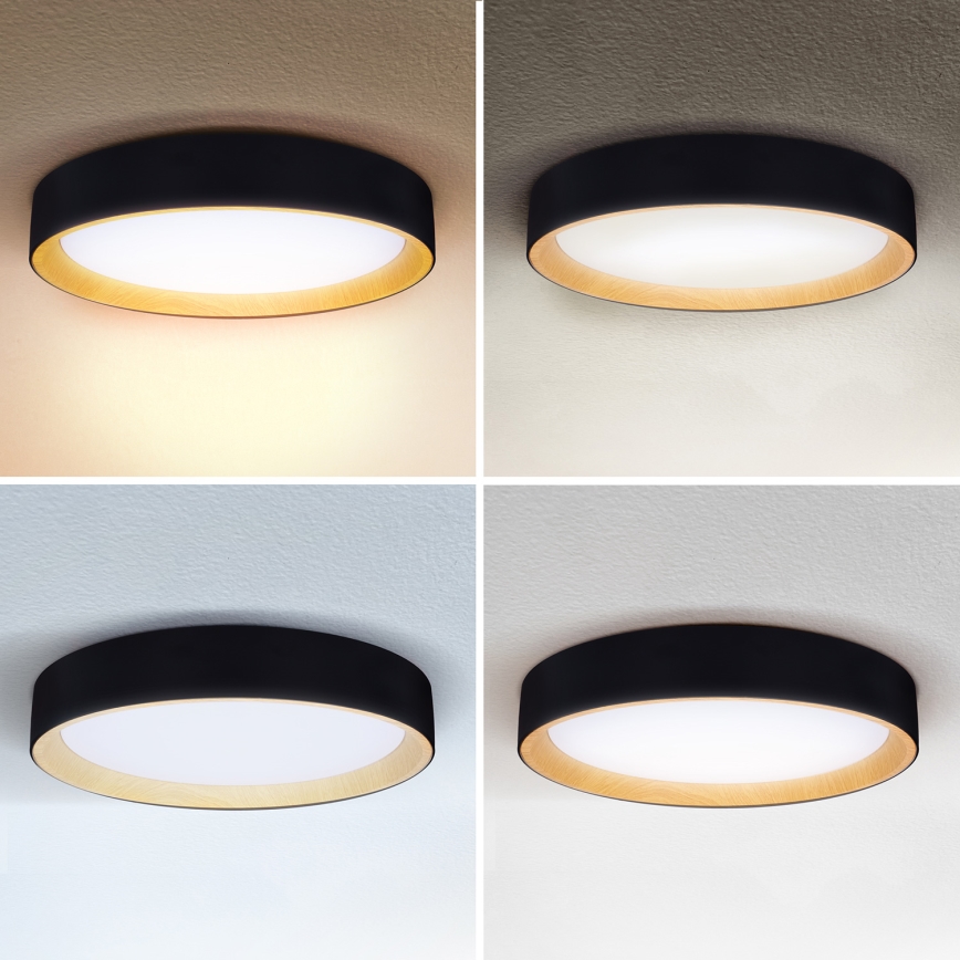 Brilagi - plafonska LED prigušiva svetiljka LARIOS LED/48W/230V 3000-6500K prečnik 39 cm crna + daljinski upravljač