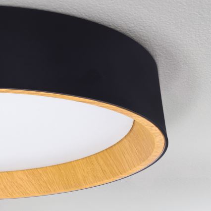 Brilagi - LED prigušiva stropna svetiljka LARIOS LED/60W/230V 3000-6500K prečnik 49 cm crna + daljinski upravljač