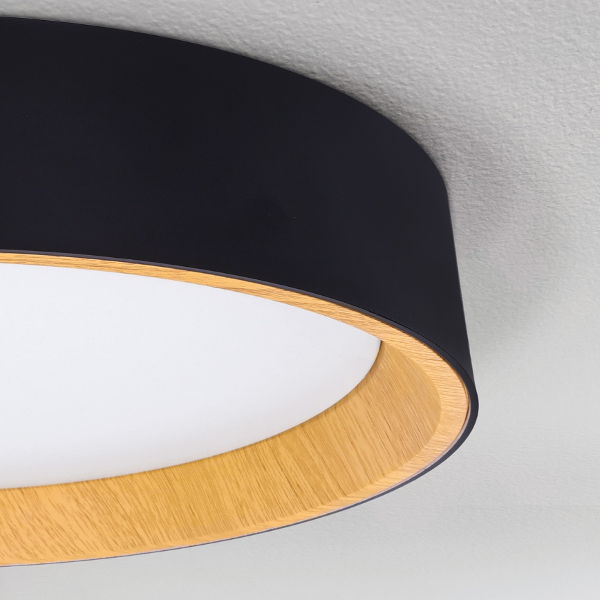 Brilagi - LED prigušiva stropna svetiljka LARIOS LED/60W/230V 3000-6500K prečnik 49 cm crna + daljinski upravljač