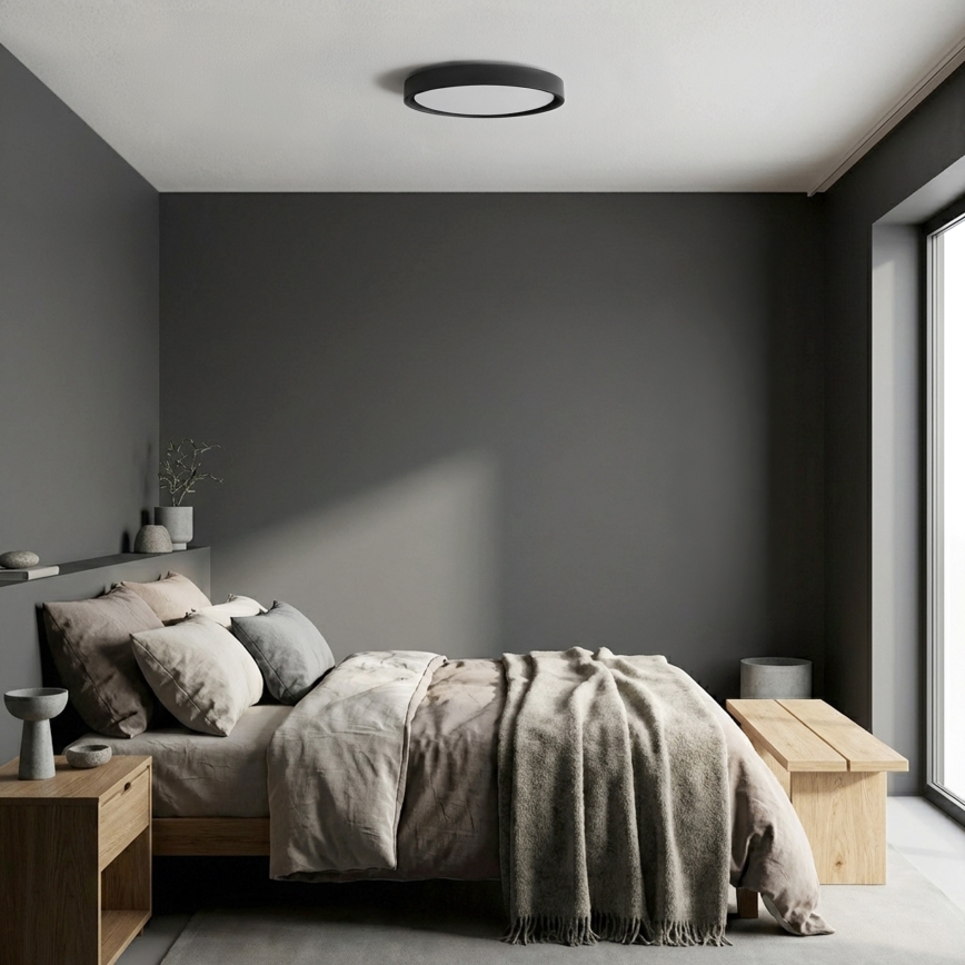 Brilagi - LED prigušiva plafonska svetiljka MATTEO LED/48W/230V 3000-6500K prečnika 41 cm crna + daljinski upravljač