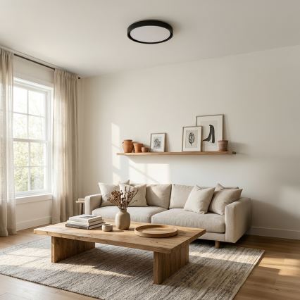 Brilagi - LED prigušiva plafonska svetiljka MATTEO LED/48W/230V 3000-6500K prečnika 41 cm crna + daljinski upravljač