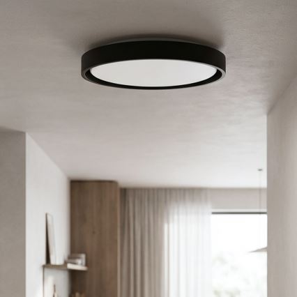 Brilagi - LED prigušiva plafonska svetiljka MATTEO LED/48W/230V 3000-6500K prečnika 41 cm crna + daljinski upravljač