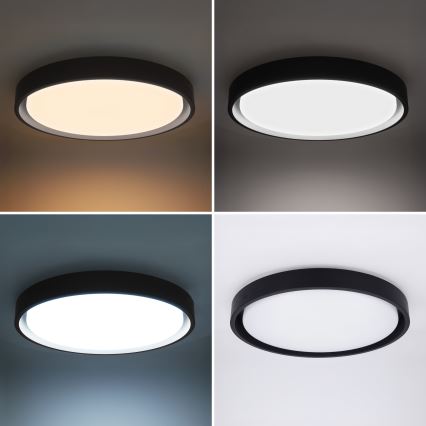 Brilagi - LED prigušiva plafonska svetiljka MATTEO LED/48W/230V 3000-6500K prečnika 41 cm crna + daljinski upravljač