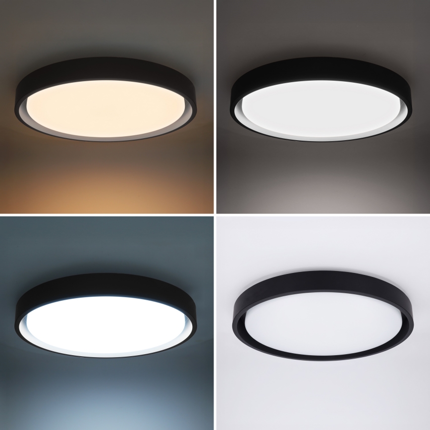 Brilagi - LED prigušiva plafonska svetiljka MATTEO LED/48W/230V 3000-6500K prečnika 41 cm crna + daljinski upravljač