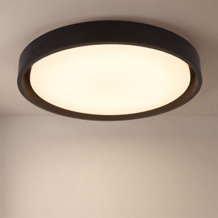 Brilagi - LED prigušiva plafonska svetiljka MATTEO LED/48W/230V 3000-6500K prečnika 41 cm crna + daljinski upravljač