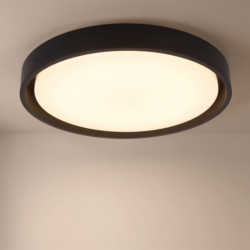 Brilagi - LED prigušiva plafonska svetiljka MATTEO LED/48W/230V 3000-6500K prečnika 41 cm crna + daljinski upravljač
