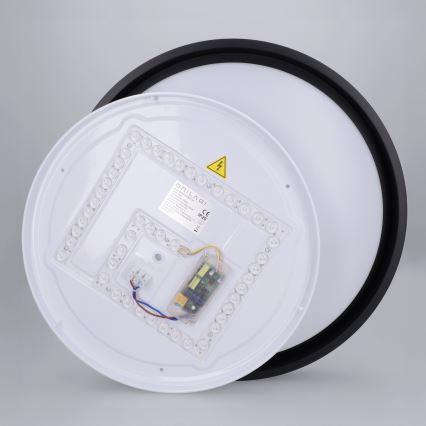Brilagi - LED prigušiva plafonska svetiljka MATTEO LED/48W/230V 3000-6500K prečnika 41 cm crna + daljinski upravljač