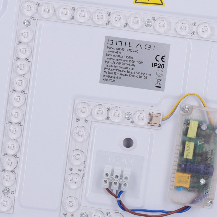 Brilagi - LED prigušiva plafonska svetiljka MATTEO LED/48W/230V 3000-6500K prečnika 41 cm crna + daljinski upravljač