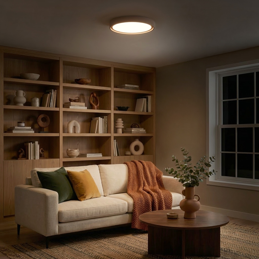 Brilagi - LED prigušiva stropna svetiljka MATTEO LED/48W/230V 3000-6500K Ø 41 cm taupe + daljinski upravljač