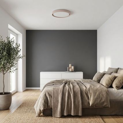 Brilagi - LED prigušiva stropna svetiljka MATTEO LED/48W/230V 3000-6500K Ø 41 cm taupe + daljinski upravljač