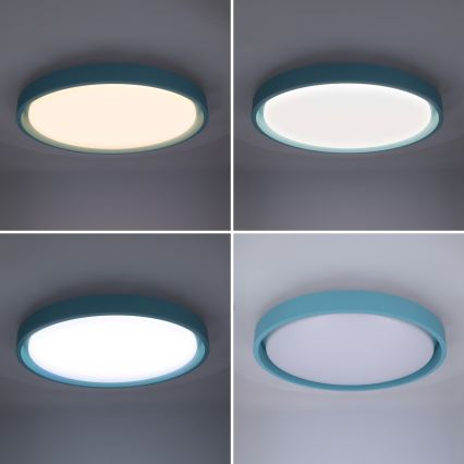 Brilagi - prigušiva LED plafonska svetiljka MATTEO LED/48W/230V 3000-6500K prečnik 41 cm tirkizna + daljinski upravljač