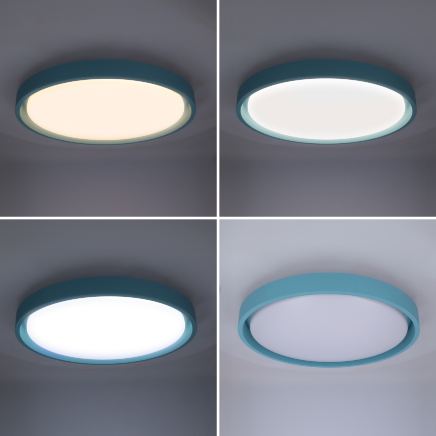 Brilagi - prigušiva LED plafonska svetiljka MATTEO LED/48W/230V 3000-6500K prečnik 41 cm tirkizna + daljinski upravljač