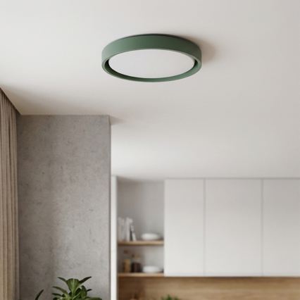 Brilagi - LED prigušiva stropno svetlo MATTEO LED/48W/230V 3000-6500K prečnika 41 cm zelena + daljinski upravljač