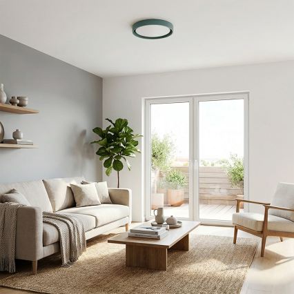 Brilagi - LED prigušiva stropno svetlo MATTEO LED/48W/230V 3000-6500K prečnika 41 cm zelena + daljinski upravljač