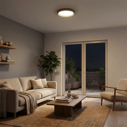 Brilagi - LED prigušiva stropno svetlo MATTEO LED/48W/230V 3000-6500K prečnika 41 cm zelena + daljinski upravljač