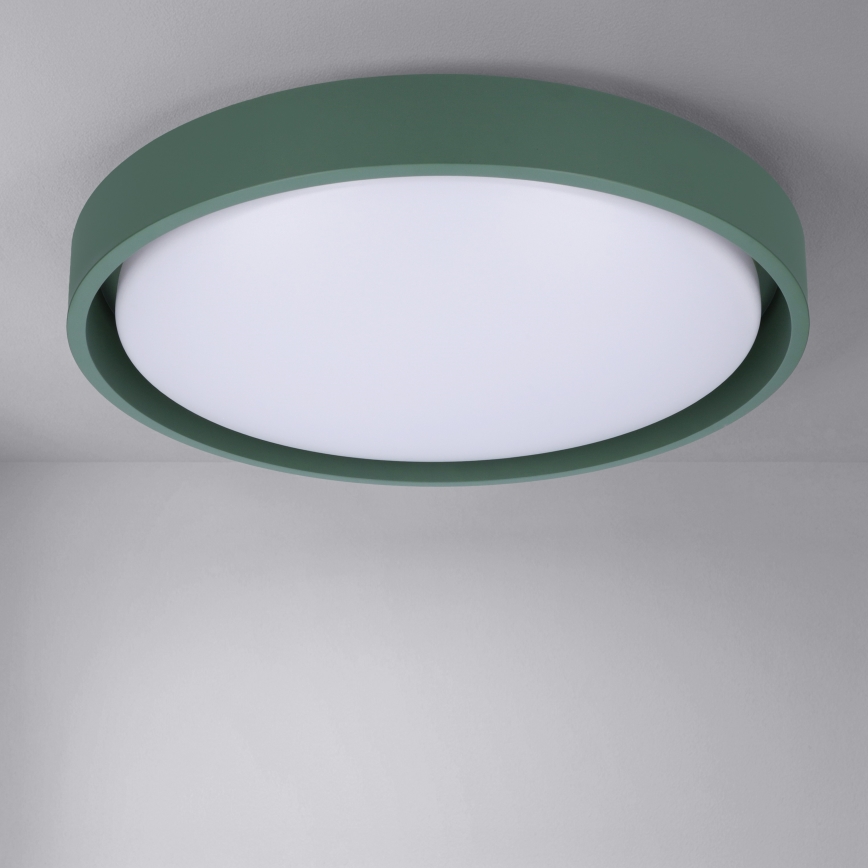 Brilagi - LED prigušiva stropno svetlo MATTEO LED/48W/230V 3000-6500K prečnika 41 cm zelena + daljinski upravljač