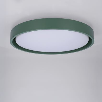 Brilagi - LED prigušiva stropno svetlo MATTEO LED/48W/230V 3000-6500K prečnika 41 cm zelena + daljinski upravljač