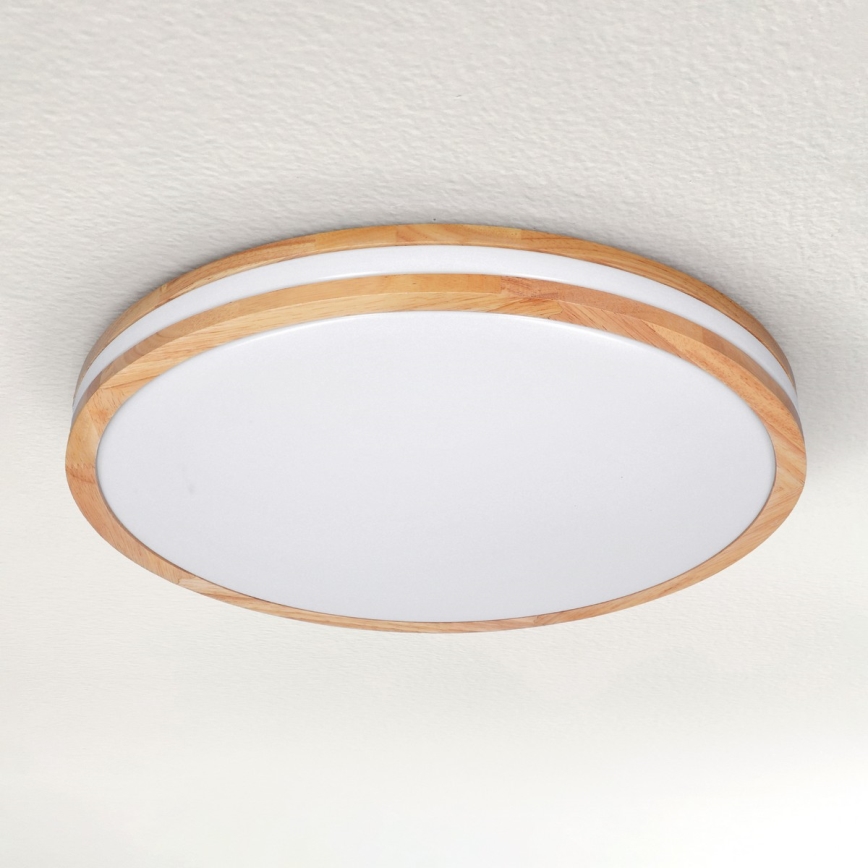 BRILAGI - LED prigušiva stropna svetiljka MOLINA LED/60W/230V 3000-6500K hrast, prečnik 58 cm + daljinski upravljač