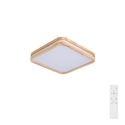 BRILAGI - LED prigušiva plafonska svetiljka MOLINA SQUARE LED/48W/230V 3000-6000K hrast 40x40 cm + daljinski upravljač