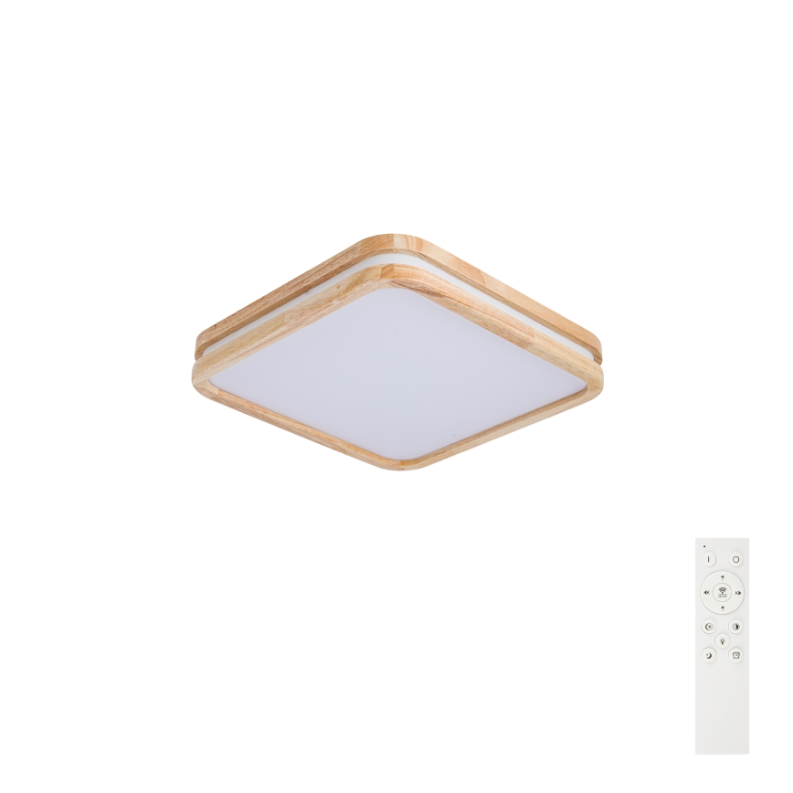 BRILAGI - LED prigušiva plafonska svetiljka MOLINA SQUARE LED/48W/230V 3000-6000K hrast 40x40 cm + daljinski upravljač