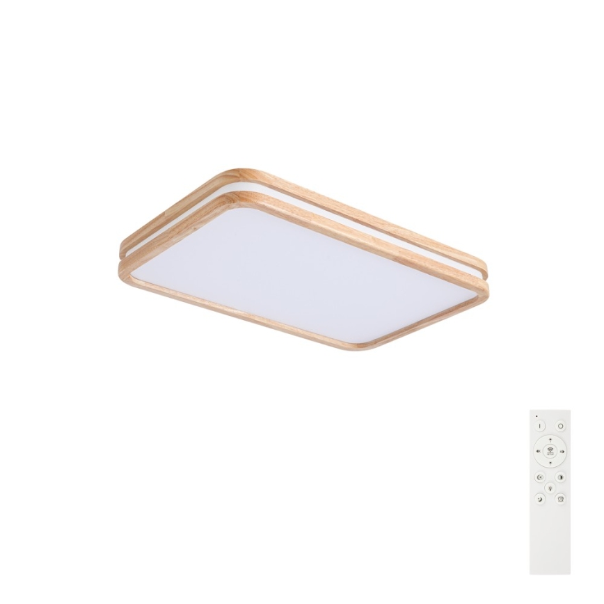 BRILAGI - prigušiva LED stropna svetiljka MOLINA SQUARE LED/54W/230V 3000-6000K hrast 60x40 cm + daljinski upravljač