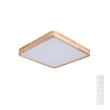 BRILAGI - LED prigušiva plafonska svetiljka MOLINA SQUARE LED/80W/230V 3000-6000K hrast 60x60 cm + daljinski upravljač