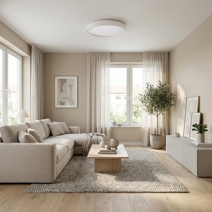 Brilagi - LED prigušiva stropno svetlo NANCI LED/60W/230V 3000-6500K prečnik 49 cm belo + daljinski upravljač