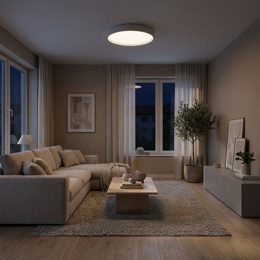Brilagi - LED prigušiva stropno svetlo NANCI LED/60W/230V 3000-6500K prečnik 49 cm belo + daljinski upravljač