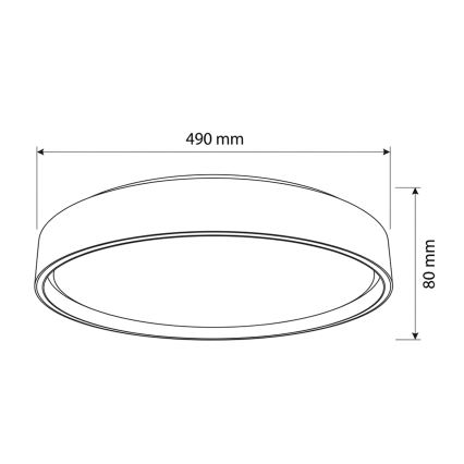 Brilagi - LED prigušiva stropno svetlo NANCI LED/60W/230V 3000-6500K prečnik 49 cm belo + daljinski upravljač
