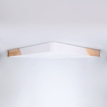 Brilagi - LED prigušiva stropna lampa PILANA LED/60W/230V 3000-6500K hrast/bela 56x56 cm + daljinski upravljač