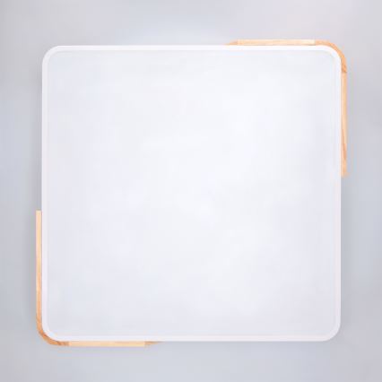 Brilagi - LED prigušiva stropna lampa PILANA LED/60W/230V 3000-6500K hrast/bela 56x56 cm + daljinski upravljač