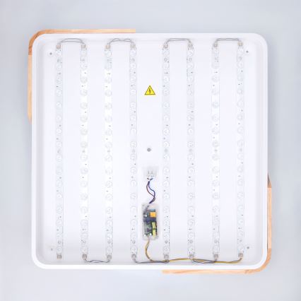 Brilagi - LED prigušiva stropna lampa PILANA LED/60W/230V 3000-6500K hrast/bela 56x56 cm + daljinski upravljač