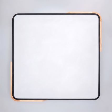 BRILAGI - LED prigušiva stropna lampa PILANA LED/60W/230V 3000-6500K hrast/crna 56x56 cm + daljinski upravljač