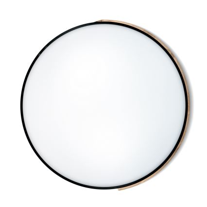 Brilagi - LED prigušiva plafonska svetiljka PILANA LED/72W/230V 3000-6500K hrast/crna, prečnik 80 cm + daljinski upravljač