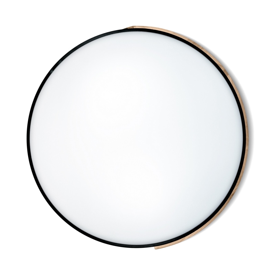 Brilagi - LED prigušiva plafonska svetiljka PILANA LED/72W/230V 3000-6500K hrast/crna, prečnik 80 cm + daljinski upravljač