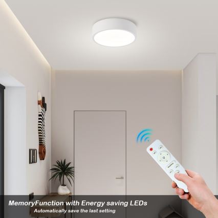 Brilagi - LED prigušiva plafonsko svetlo POOL LED/18W/230V 3000-6000K 20 cm belo + daljinski upravljač